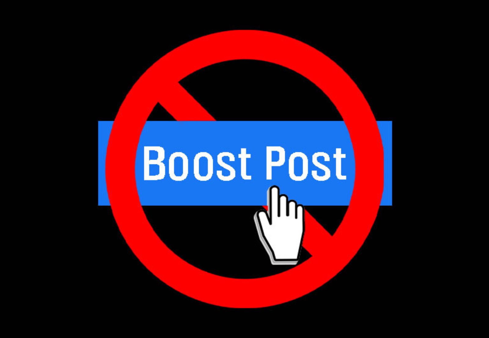 Red Warning Sign on Boost Post button